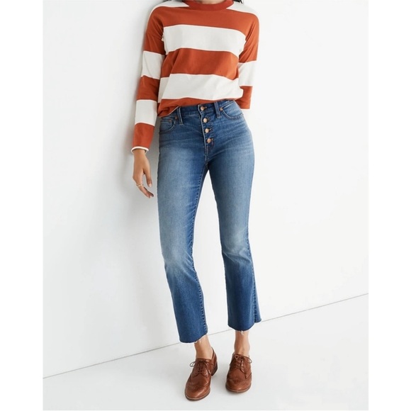 Madewell cali demi bootcut button fly medium wash jeans size 26 - Picture 1 of 7